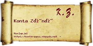 Konta Zénó névjegykártya